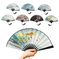 thumbnail image 2 of SDFGTstore Chinese Handhelds Fan Double Sided Vintage Painting Folding Fan Cheongsam Dance Performances Photography Hand Fan Gift, 2 of 20
