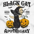 thumbnail image 2 of Halloween Black Cat Apothecary Womens Slim Fit Graphic Tee Brisco Brands S, 2 of 5