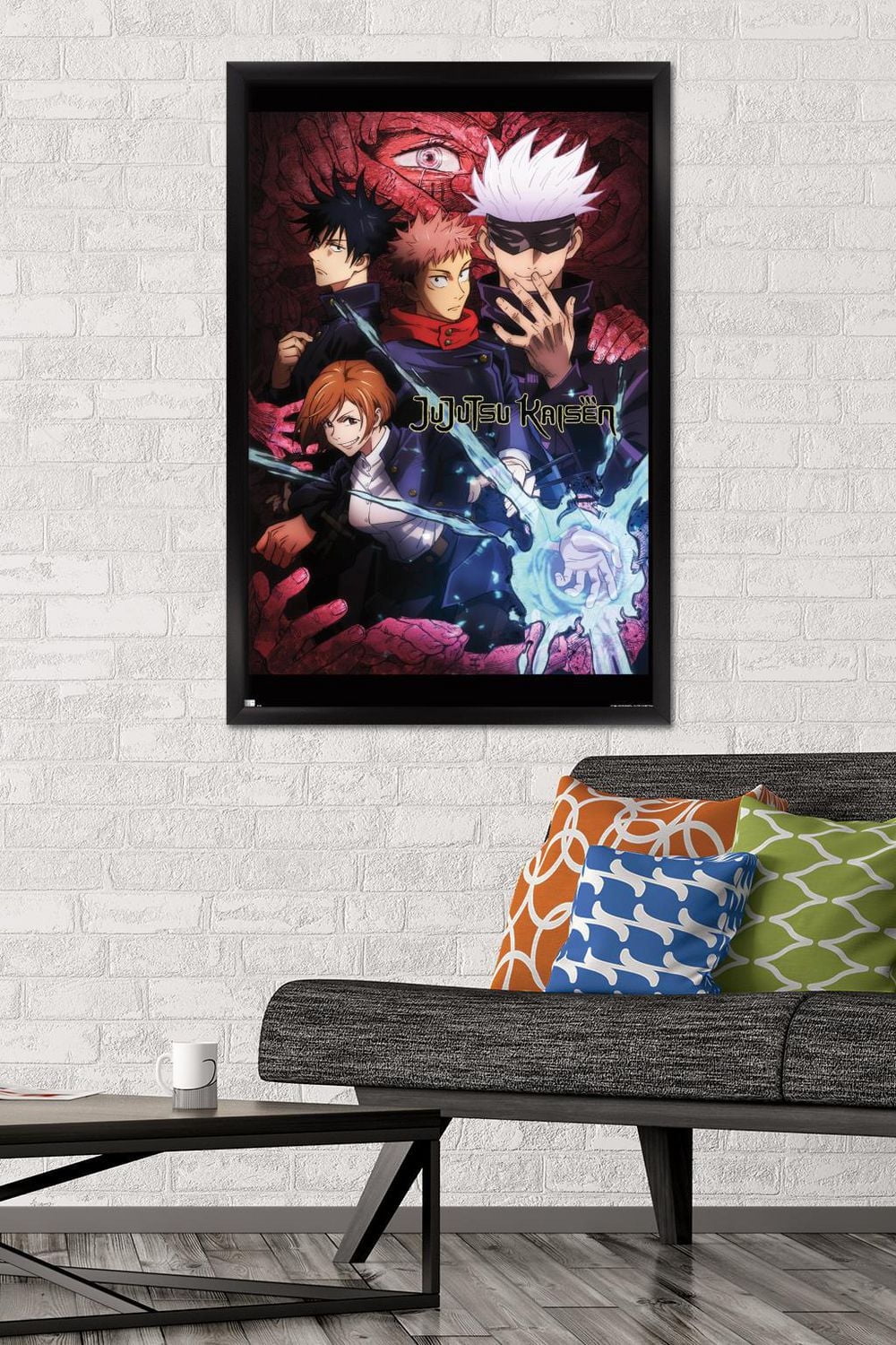 Jujutsu Kaisen - One Sheet English Wall Poster with Push Pins, 22.375" x 34"