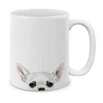 WIRESTER 11 Oz Ceramic Tea Cup Coffee Mug, White Chihuahua