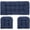 Navy, variant on Outdoor 3 Piece Wicker Chair Cushion Set, 1 Loveseat Wicker Settee Cushion & 2 U-Shape Cushion for Patio Bench All Weather