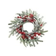 thumbnail image 1 of KLKCMS Christmas Candle Holder Ornament Rustic Table Centerpiece Xmas Wreath Artificial B, 1 of 9