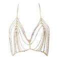 thumbnail image 2 of Sujetador de bikini con cadena de borlas jinwen Oro, 2 of 8