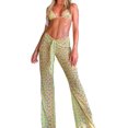 thumbnail image 1 of Women 3Pieces Swimsuits Triangle Bkinis Set Bkinis Swimsuit with Up Pant, 1 of 8