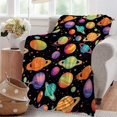 thumbnail image 3 of Space Planet Throw Blanket Solar System Print Throw Blankets Gifts for Couch Sofa Bed Stuff Decor Soft Cozy Fleece Plush Warm Flannel Bedding for Lover Boys Girls 40"x50", 3 of 7