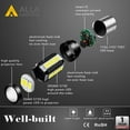 thumbnail image 6 of Alla Lighting 2800lm BA15S 1156 White LED Bulbs Xtreme Super Bright 7506 1156 LED Bulb High Power 5730 33-SMD 6000K Xenon LED 1156 Bulb for Brake Lights, Stop Lights, Reverse Lights, 6 of 10