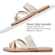 thumbnail image 4 of Sandalias planas Luoika para mujer, anchas, color beige, 4 of 9