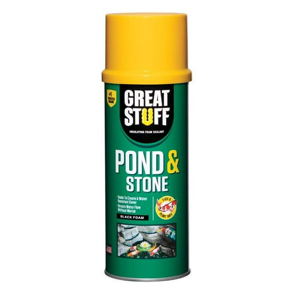 Great Stuff 1903509 Pond & Stone Black Polyurethane Foam Insulating Sealant, 12 oz