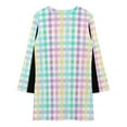 thumbnail image 4 of Spring Plaid - Pastel Easter Check Long Sleeved Dress luxury evening dress woman for wedding sensual sexy dress for women, 4 of 4