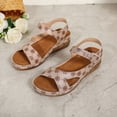 thumbnail image 4 of Orthopedic Sandals for Women Open Toe Cutout Slingback Platform Wedges with Arch Support Casual Summer Walking Beach Shoes Khaki Size 7, 4 of 7