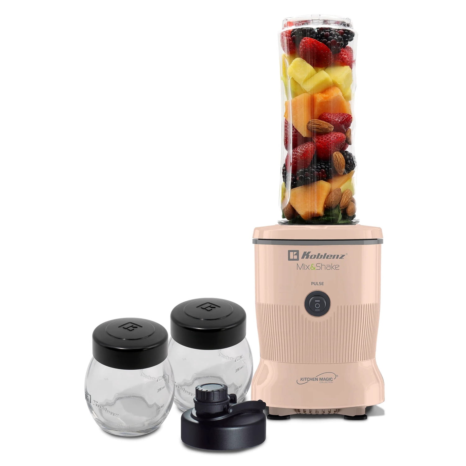 Koblenz 600-Watt 20.2-Oz. Personal Mix and Shake Blender Kit (Salmon), MSKM-600 2PS