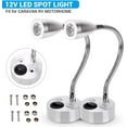 thumbnail image 1 of 12V LED Wall Light LED Spotlight Reading Light Switch Camper Caravan RV RV Warm Lights (2 Pieces), 1 of 5