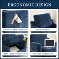 thumbnail image 6 of QianYueLUX Swivel Accent Chair, 360° Swivel Comfy Upholstered Seat for Living Room, Bedroom, Office with Hidden Storage & Dual USB-C Ports, Chenille Fabric, 300lbs Capacity, Navy Blue, 6 of 6