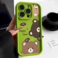 thumbnail image 3 of Funda de teléfono con dibujo de oso para iPhone, carcasa suave de silicona de caramelo para modelos 12, 11, 13, 14, 15 Pro Max, XR, XS, X, 7, 8, 15 Plus, SE SE3, 3 of 5