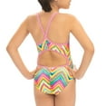 thumbnail image 2 of Dolfin Uglies Girls Print Keyhole Back 1-Piece in Rainbow Delite, 2 of 2
