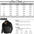 thumbnail image 4 of Men's Line Print 3-Button Stand Collar Quarter-Zip Sweatshirt, Casual Outdoor Pullover Top, Spring Fall Graphic Style,Blue,L, 4 of 5