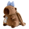 thumbnail image 1 of VONKY Sac à Dos en Peluche Polyester pour Poupée, Sac Capybara, Cadeau, Bretelle Réglable, Type Enfant+2 30cm, 1 of 6