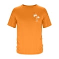 thumbnail image 4 of Blczomt T Shirts for Man Casual Palm Tree Printed Summer Beach Graphic Tees Orange Crew Neck Loose Short Sleeve Shirts, 4 of 5