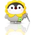 thumbnail image 1 of Cool Funny 3D Cartoon Estética Estilo Kawaii Diseñado Protector Airpod Pro Funda de Silicona con Llavero para Mujeres Hombres Niñas Niños Niños (Pingüino Girasol) TUNC Sencillez, 1 of 5