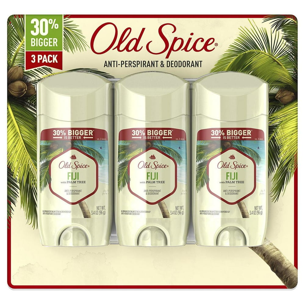 Old Spice Invisible Solid Antiperspirant Deodorant for Men Fiji with Palm Tree Scent Inspired by