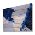 thumbnail image 2 of Designart 'Abstract White and Blue Grey Waves' Modern Print on Natural Pine Wood, 2 of 5