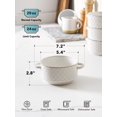 thumbnail image 4 of LE TAUCI Soup Bowls with Handles, 20 oz French Onion Soup Crocks, Stackable Soup Bowl Oven Safe for Chili, Beef Stew, Embossment Ceramic Bowl Set - 5.4 Inch, Set of, 4 of 6