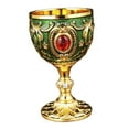 thumbnail image 5 of Fiocias Vintage Chalice Medieval Goblet 30ml Wedding Reusable Novelty Multipurpose Small green, 5 of 9