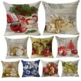 thumbnail image 2 of Christmas Throw Pillow Case Home Decorative Pillowcase Linen Cushion Cover for Couch Sofa Bed Type 2, 2 of 7