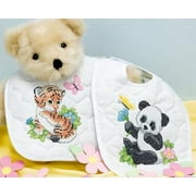 Dimensions Baby Animals Bibs, Set of 2 Stamped Cross-Stitch Kit
