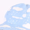 thumbnail image 5 of Kids' Cloud Print Sun Hat, Wide Brim with Mesh Ventilation and Adjustable Chin Strap for Summer Outdoor Use, 2-3 Years Blue 6-12M, 5 of 5