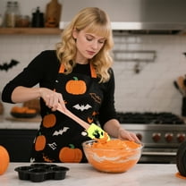 Halloween Baking Scraper,Silicone Cake Decorating Tool with Festive Patterns,Mixing Spatula for Cookies Cupcakes,Dishwasher Safe