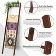 thumbnail image 3 of BAMBANG 6-Tier Blanket Ladder - Wall Leaning Decorative Ladder Storage for Blankets, Quilts & Towels, Rustic Farmhouse Decor Ladder for Living Room Bedroom Bathroom, Brown, 3 of 7