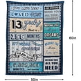 thumbnail image 5 of 19 Year Old Boy Birthday Gift, Super Soft and Warm Happy Birthday Blanket, Digital Heartwarming Sentences Creative Design Ideal Gifts for 19th, 50"x60", 5 of 5