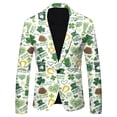 thumbnail image 4 of Wyzesi Booty Shorts Suit for Men Low Rise Mens St Patricks Day 3D Digital Printed Suit Set Light Business Suit Jacket Suit Suit Plus Overall Shorts Suit for Men, 4 of 5