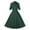 Green, variant on Lovskoo Women's 1950S Vintage Classical Vintage Casual Swing Dress Short Sleeve Spring Fall Vintage Mock Neck Button Waistband Dress Green 2XL