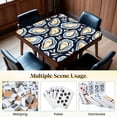thumbnail image 6 of Mahjong Mat 31.5" x 31.5" Abstract Oyster Shell Blue Beige White Layers Dark Non-Slip Noise Reduction Mahjong Tiles Table Cover for Dominoes Poker Card Board and Tile Games, 6 of 6