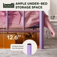 thumbnail image 6 of Einfach Full Bed Frame, Metal Platform Bed with Heart-Shaped Headboard and Footboard, 12.6'' Under-Bed Storage Space, No Box Spring Needed, Purple, 6 of 10