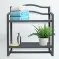 thumbnail image 7 of Household Essentials 2-Tier Metal Wall Mount Bathroom Storage Rack, Grey, 7 of 7