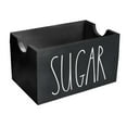 thumbnail image 2 of Fiocias Sugar Packet Holder Coffee Condiment Packets Wood Rustic Sugar Packets Dispenser Black, 2 of 8