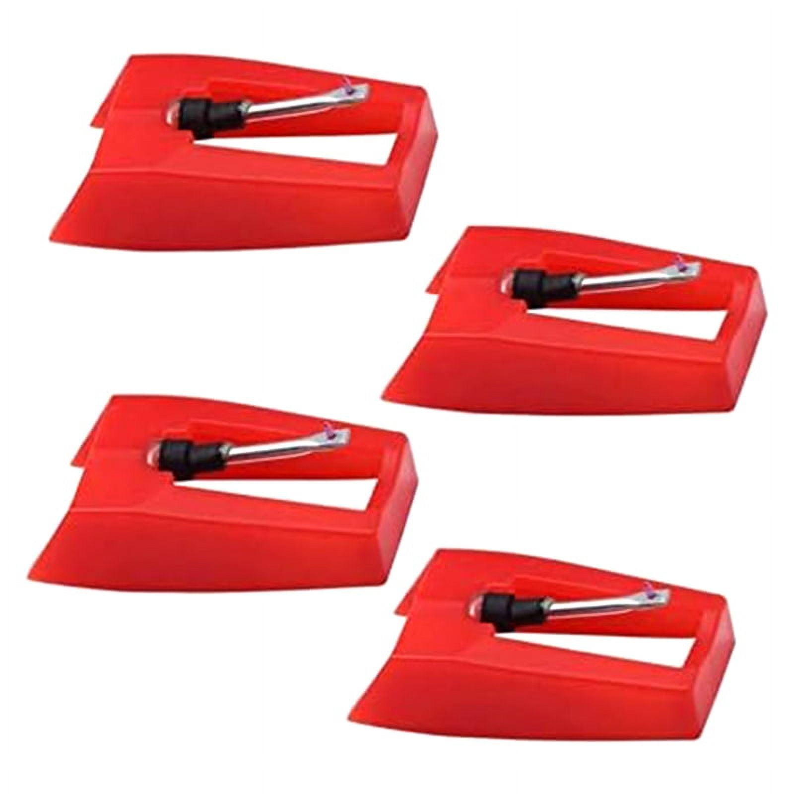 4 Pack Aiguille de Tourne-Disque Rubis Remplacement Gramophone Vinyle Tourne-Disque