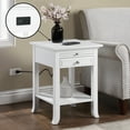 thumbnail image 2 of Convenience Concepts American Heritage Logan 24.25 in. End Table with Charging Station and Shelf in White, 2 of 6