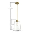 thumbnail image 7 of Trade Winds Lighting 1-Light Pendant Light In Natural Brass, 7 of 7