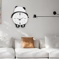 thumbnail image 6 of deevoka Panda Shaped Wooden Wall Clock, Modern Decoration, Battery Operated Hanging, for Height 30cm, 6 of 9