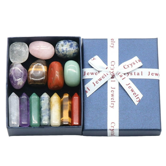 Set of 14x Rare Natural Gemstone Reiki Collection Stone for Meditation