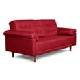 thumbnail image 3 of Sofá Cama Con Portavasos De Lino Rojo Modelo Andros, 3 of 9