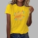 thumbnail image 3 of Blusas de Manga Corta para las Mujeres Imprimir Cuello Redondo, Camiseta Casual para Primavera Verano Diario, 3 of 4
