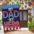 thumbnail image 2 of My Dad My Hero House Flag Father''s Day Star and Stripes Decor Flag Banner for Outside Yard 28 X 40 Inch Double Side, 2 of 5