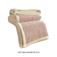 thumbnail image 3 of PRETXORVE Solid-Color Soft Carved Floral Designs Multi-Functional Flannel Coverlet, 3 of 6