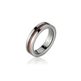 thumbnail image 1 of Genuine inlay Hawaiian koa wood wedding band ring titanium 4mm size 4, 1 of 2