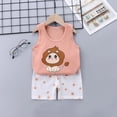 thumbnail image 2 of IROINNID Toddler Kids 2PCS Suit Cute Cartoon Print Sleeveless Vest With Casual Shorts Outfits, 2 of 4